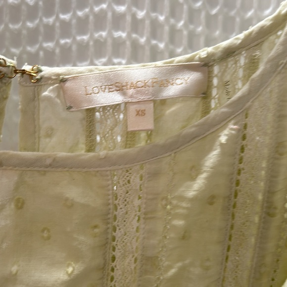 NWOT Loveshackfancy Natasha Mini Dress in Moss Green - Picture 4 of 5